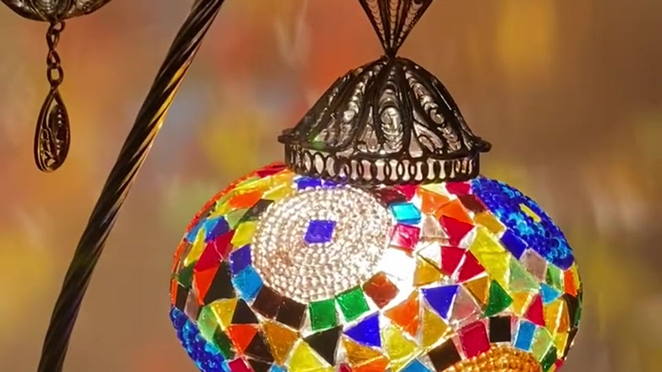 Turkish\Moroccan Mosaic Table Lamp Shade | Bedroom Decor